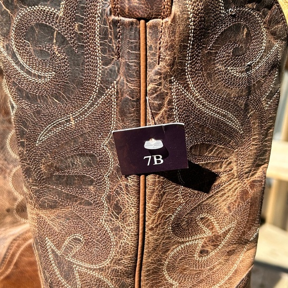 NWT Women's J.B. Dillon western Boots Size 7B Goat Leather JBW2303 distressed. - Picture 2 of 12